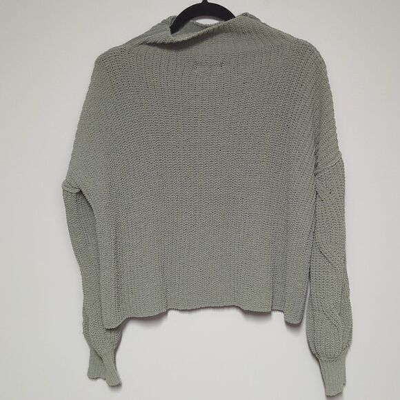 Poof Apparel Green Mock Turtleneck Sweater - Picture 4 of 6
